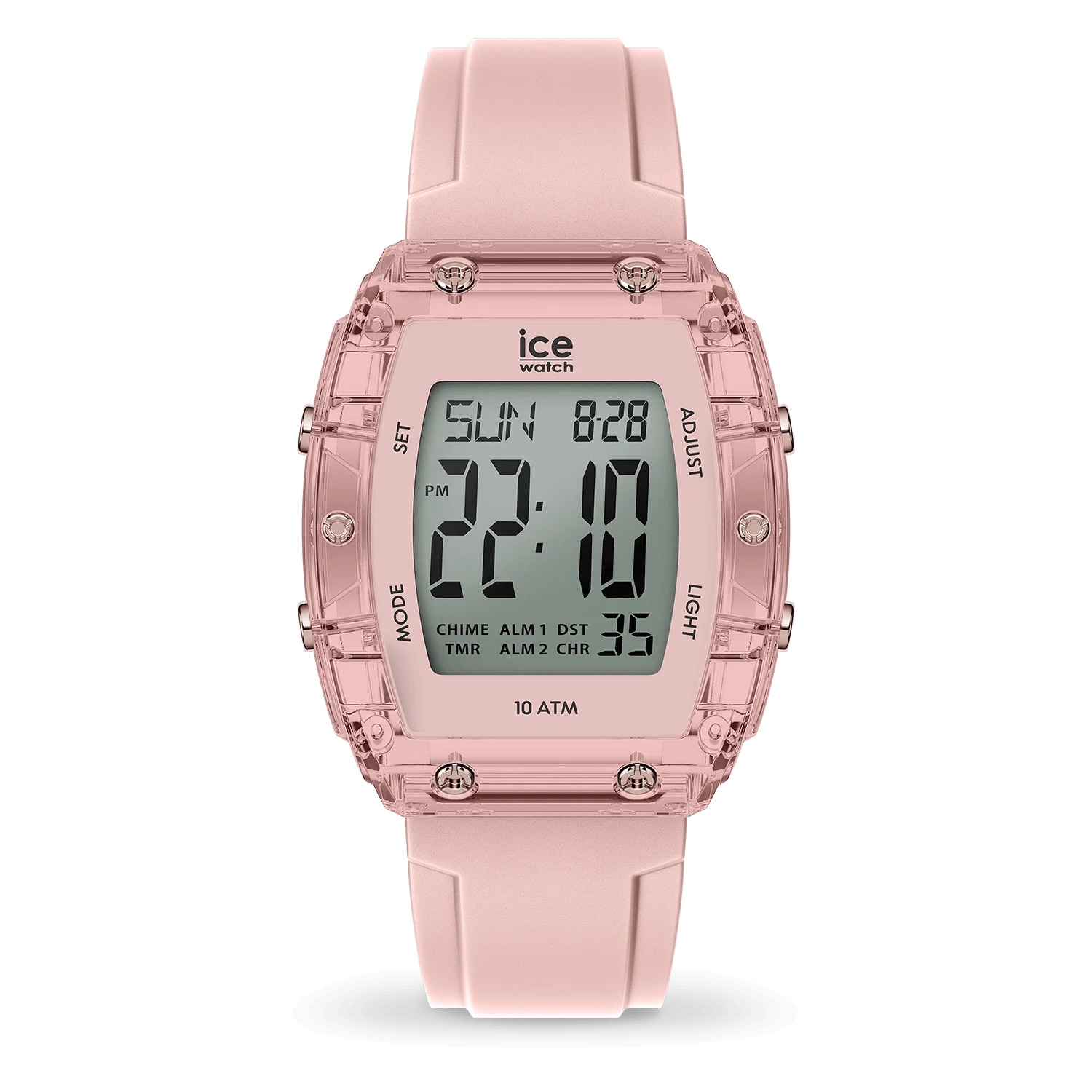 ICE digit boliday Small – Ψηφιακό Ρολόι Nude/Διάφανο με Ροζ Χρυσές Λεπτομέρειες 024563